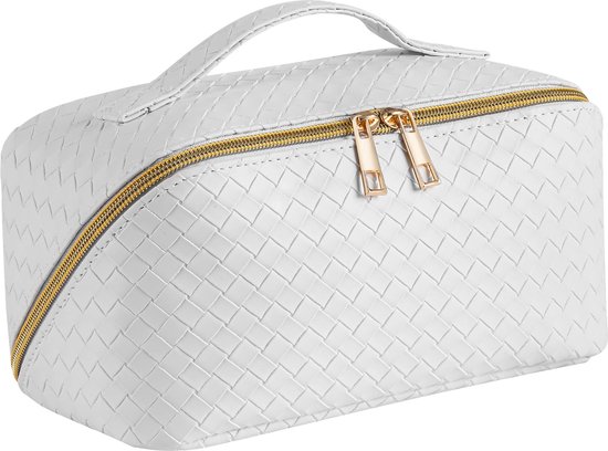 YONO Trousse de maquillage de voyage - Trousse de toilette - Trousse à cosmétiques - Organisateur de trousse de Beauty - Grand - Wit