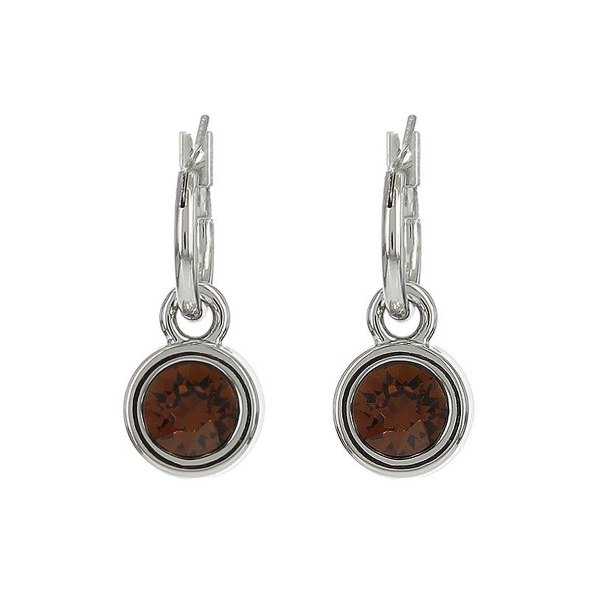 Biba Oorhangers zilver met steen Sm. Topaz