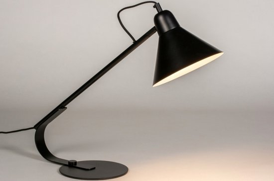 Lumidora Tafellamp 73806 - NELSON - E27 - Zwart - Metaal