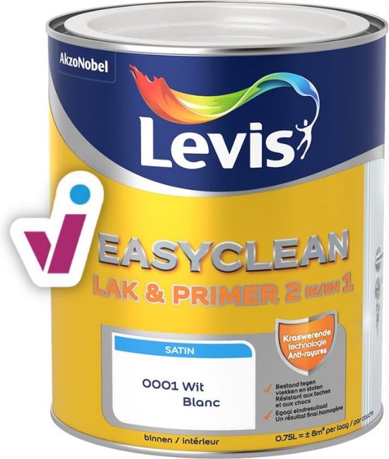 Levis Easyclean - Lak - Satin - Wit - 0.75L