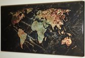 Carte du monde en marbre