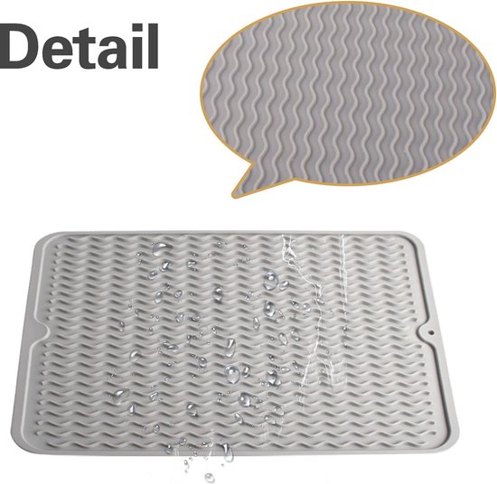 Bypet Kattenbakmat, 30x40, kattenbakmat, kattenbakonderlegger, honingraatdesign, kattenbak, waterdicht, dubbellaags ontwerp, honingraatmat (grijs) (Grijs3040