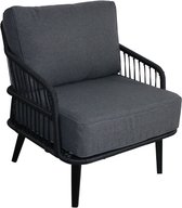 Chaise longue Isabel | Noir noir | Corde