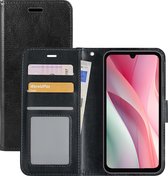Hoes Geschikt voor Samsung A15 Hoesje Book Case Hoes Flip Cover Wallet Bookcase - Zwart