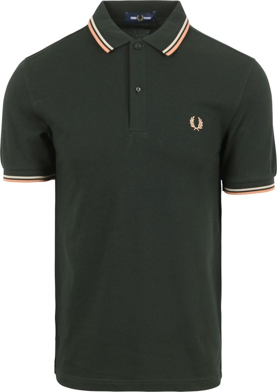 Fred Perry - Polo M3600 Donkergroen U94 - Slim-fit - Heren Poloshirt Maat XL
