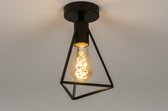 Lumidora Plafondlamp 73418 - Plafonniere - DAX - E27 - Zwart - Metaal