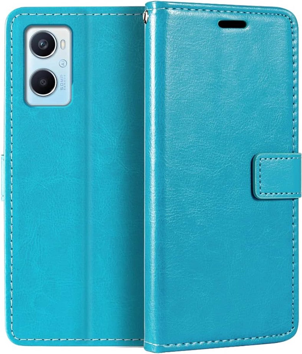 Portemonnee Book Case Hoesje Geschikt voor: Oppo A96 - turquoise