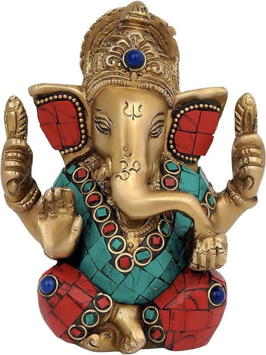 N3 Collecties Ganesha beeld - Messing - Metaal