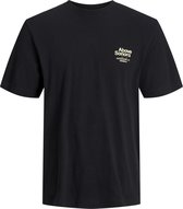 Jack & Jones T-shirt Jorcasablanca Back Tee Ss Crew Neck 12252956 Black Mannen Maat - M