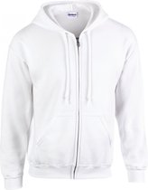 Sweatshirt Heren L Gildan Lange mouw White 50% Katoen, 50% Polyester