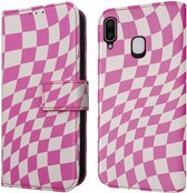 iMoshion Hoesje Geschikt voor Samsung Galaxy A20e Hoesje Met Pasjeshouder - iMoshion Design Bookcase smartphone - Roze / Retro Pink