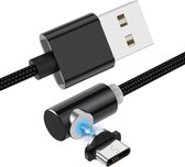 Câble Magnétique USB vers USB-C Rotatif à 90° 1 Mètre Zwart