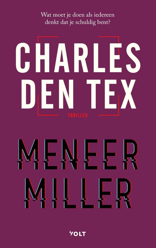 Bellicher-trilogie 1 - Meneer Miller - cover