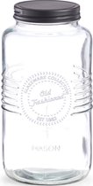 Zeller voorraadpotten - Old Fashioned - glas - 12x 23 cm - bewaarpot