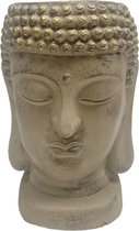 Pot de fleurs tête de Bouddha gris 32 cm 3 pièces