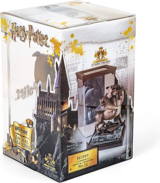 Figurine Harry Potter – Fluffy Le Chien à Trois Têtes – Diorama 18,5 Cm – Noble Collection – Peint Main
