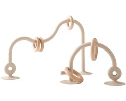 KimDo - Kinderstoel speelgoed met zuignap - Crème - Speeltje - Baby - Educatief - Montessori - Doolhof - Bijtring - Bijtspeelgoed