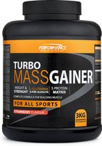 Performance - Turbo Mass Gainer (Strawberry - 3000 gram) - Weight gainer - Mass gainer - Sportvoeding - 40 shakes