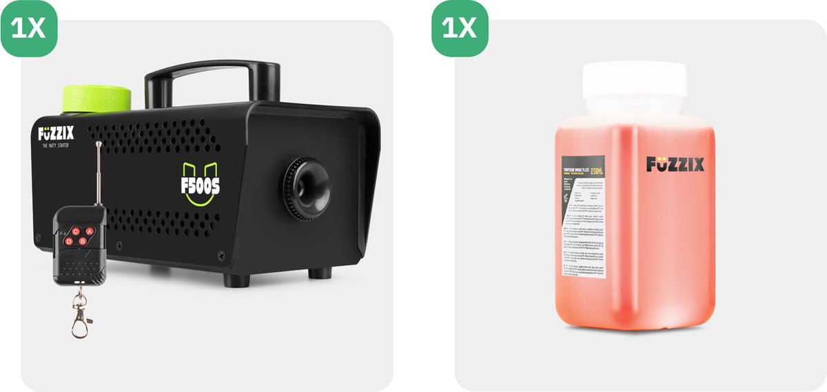 Machine à Fumée Fuzzix F500S 500W Avec Télécommande - Puissante Et Compacte Pour Soirées