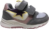 Geox - Pyrip - Mt 22 - Velcro's Purperen ster sportieve lederen sneakers - Lt grijs / roze