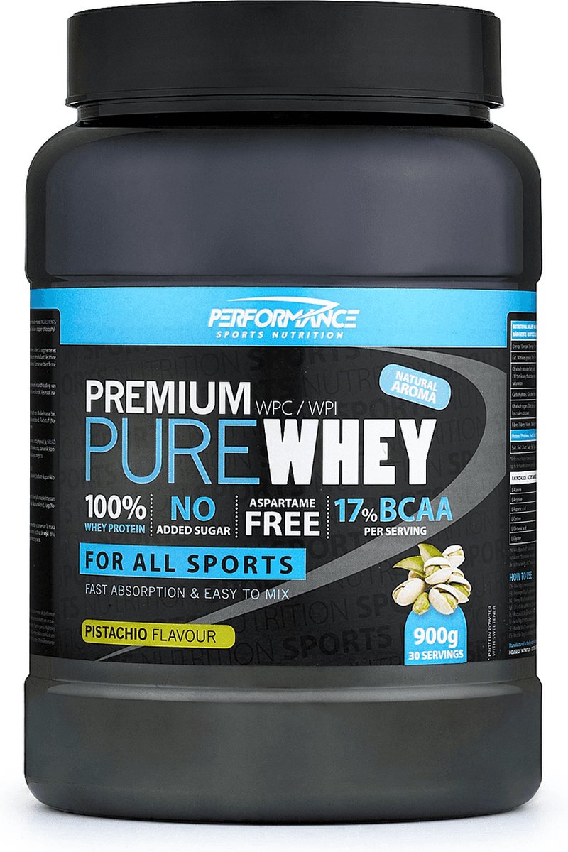 Goedkoopste Pure Whey (Pistache - 900 gram) - Performance - Whey Protein - Eiwitpoeder - Eiwitshake - Proteine poeder - 30 shakes
