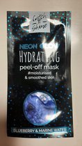 Catch & shine peel-off mask neon glow hydrating - facial masker - vochtinbrengend gezichtsmasker - blauw - blueberry marine - 10 ml