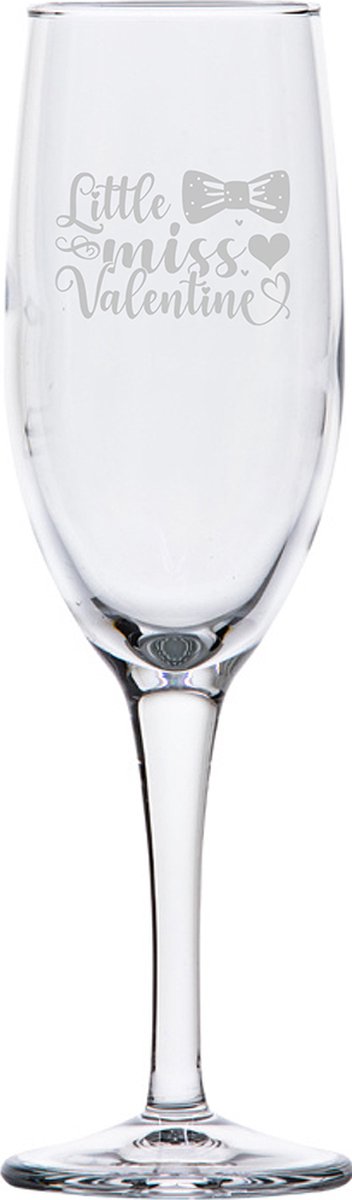 Gegraveerde Champagneglas 16,5cl Little miss valentine - valentijnsdag - valentijn