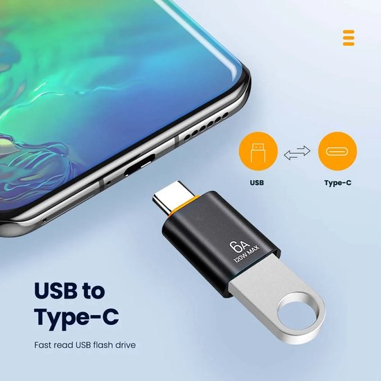 Swiftlink Adapter DrPhone SwiftLink C – Type-C Naar USB 3.0 USB Adapter – 10 Ampere – 10 ...