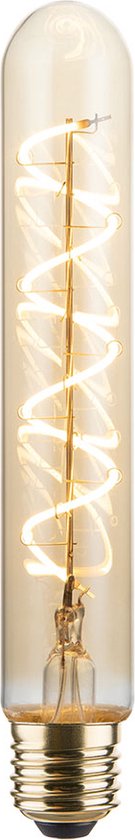 Vintlux E27 dimbare LED filamentlamp 4W 185 mm T30 265lm 2200K - Karu Tube Gold