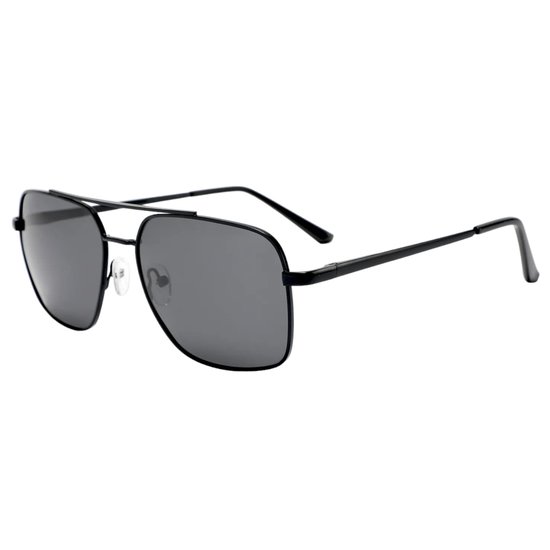 Fako Sunglasses® - Zonnebril Vierkant - Polariserend - Polarized Zonnebril - Heren Zonnebril - Dames Zonnebril - Model Stephan - Zwart van Fako Sunglasses® — afbeelding 3