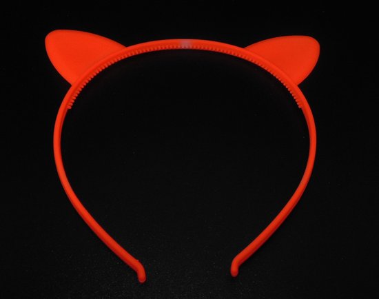 Diadeem met oren feloranje - kinderfeestje - verjaardag - Koningsdag