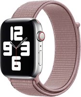 Bandje geschikt voor Apple Watch 42/44MM - Geschikt voor Series 1/2/3/4/5/6/7/8/9/SE/Ultra 1&2 - Maat One Size - Horlogebandje - Nylon - Rose Goud