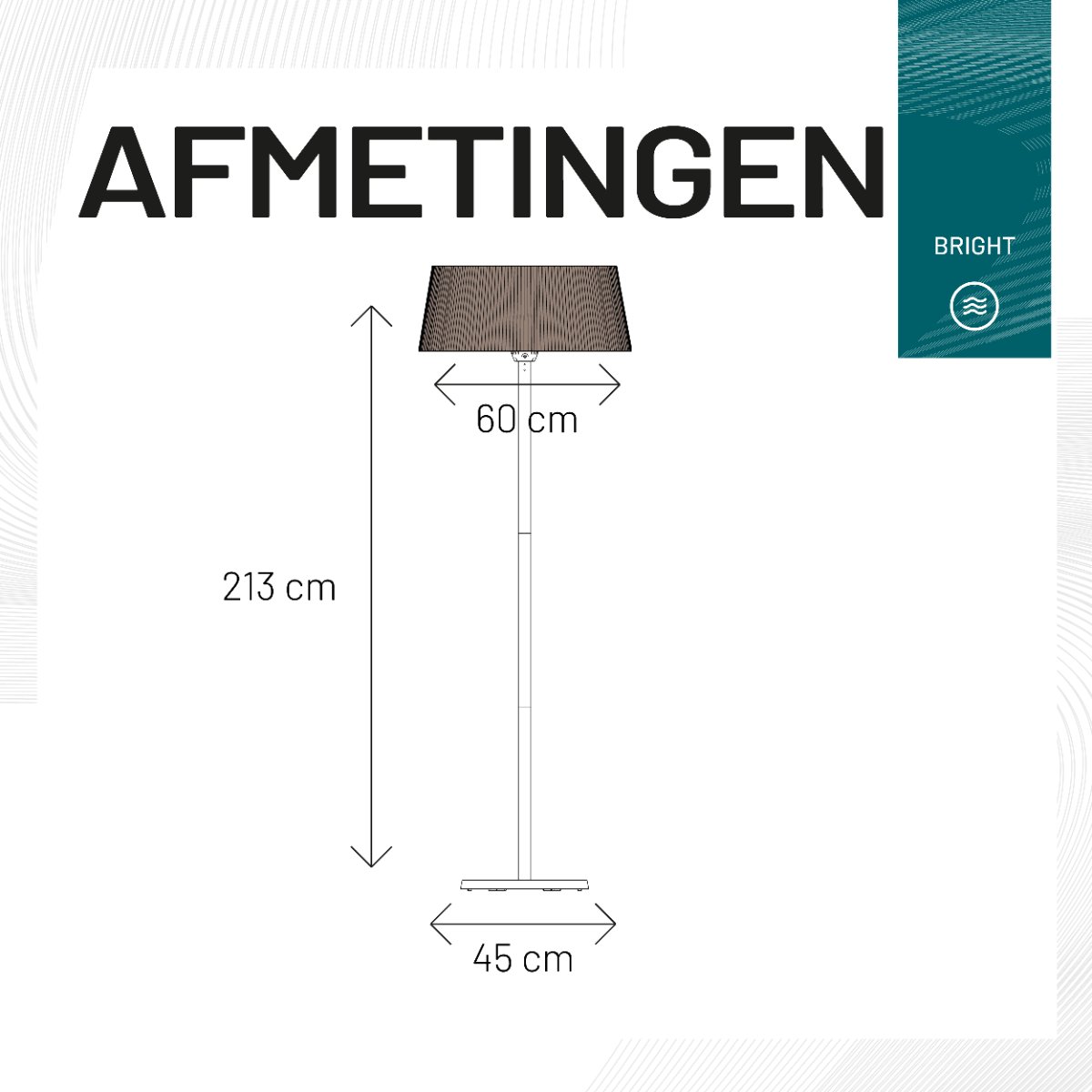 Sunred Artix Corda Bright 2100 W - Freestanding patio heater - Brown