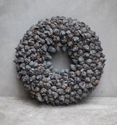 Couronne krans Ø 40 cm - Coco fruit wreath 40 cm grey smoke