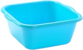 Set de 2x bols plastiques/carrés lave-vaisselle 10 litres bleu - Dimensions 36 x 34 x 15 cm - Ménage