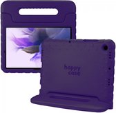 HappyCase Kinder Tablethoes Geschikt voor Samsung Galaxy Tab S7 FE/S7 Plus | Kindvriendelijke Hoes | Beschemhoes | Kinderhoes | met Handvat en Standaard | Paars