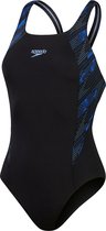 Speedo HyperBoom Splice Muscleback Zwart/Blauw Sportbadpak - Maat 38