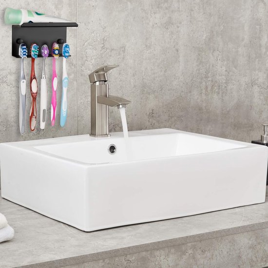 Porte Brosse à Dents Mural Avec 3 Tasses, Porte-Brosse à Dents Auto Adhesif Support De Brosse A Dent Electrique Multifonction Support De 95210656