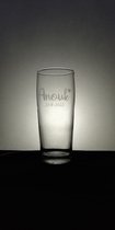 Glas - verre à bière - sifflet - gravure de naam - sifflet à bière avec naam - cadeau - unique - cadeau d'anniversaire - anniversaire - merci