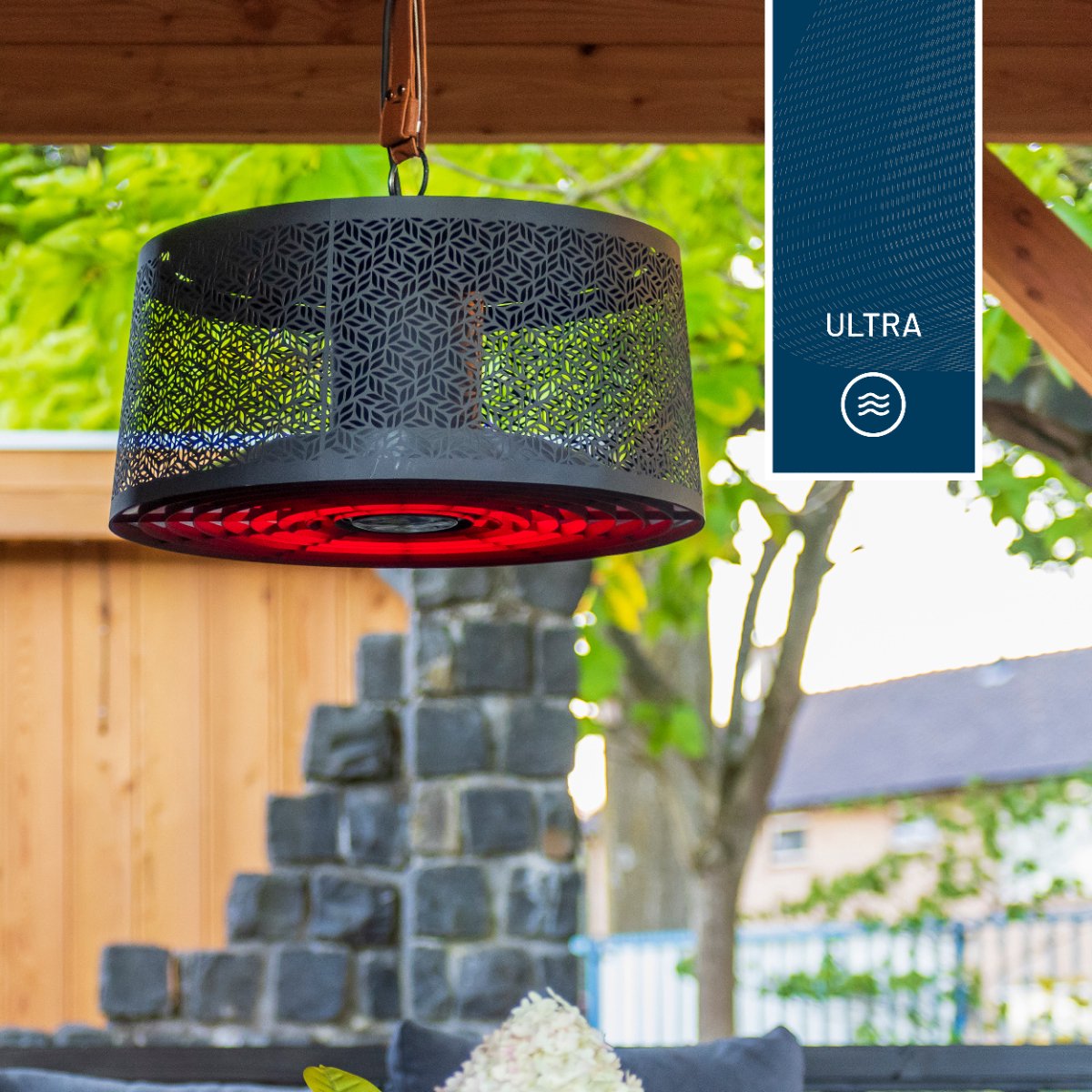 Sunred Moderna Artix Ultra 2000 W - Chauffage de terrasse suspendu - Noir