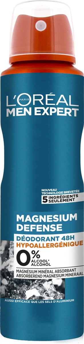 Goedkoopste L’Oréal Paris Men Expert Magnesium Defense Deodorant 48H - Deodorant Spray - 150 ml