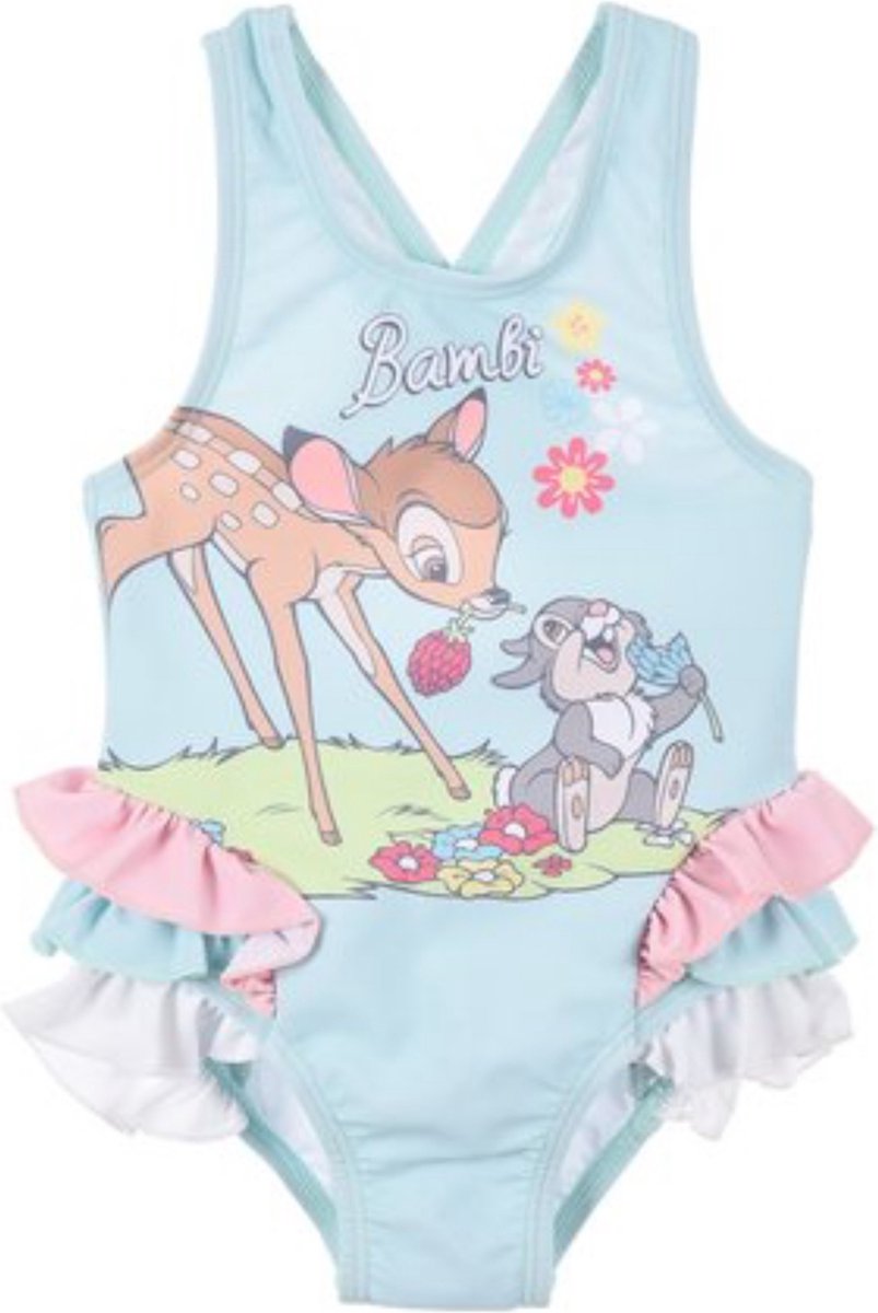 Disney Badpak / Zwempak - Bambi en Stampertje - Lichtblauw - Maat 92/98 (tot 36 maanden)