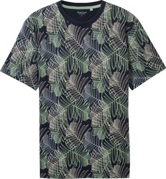 TOM TAILOR allover printed t-shirt Heren T-shirt - Maat M