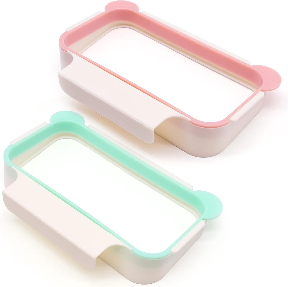 Set van 2 vuilniszakstandaarden, draagbare hangende vuilniszakhouder, uittrekbare campingvuilnisbak zonder boren voor keuken, kast, auto, kantoor, reizen