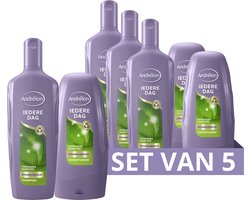 Andrélon Shampoo & Conditioner - Iedere Dag - verrijkt met voedingsrijke zonnebloemolie - 3 x 300 ml + 2 x 250 ml