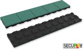 Secuplay XL Rubber Gazonrand - 100x20x3,6cm - Groen - Pakket van 5 stuks