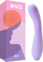 Eva® Arc - Gebogen vibrator - Krachtige Clitoris & G-spot Stimulator - Fluisterstil & Discreet - Vibrators voor Vrouwen en Koppels - Erotiek - Dildo - Sex Toys | Lavender Purple