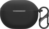kwmobile cover voor oordopjes case - geschikt voor SoundPeats Air 4 Pro - Trendy beschermhoes draadloze oordopjes in zwart