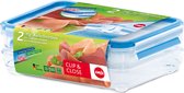 emsa cold cuts box CLIP & CLOSE, 2 x 0,6 liter, transparant