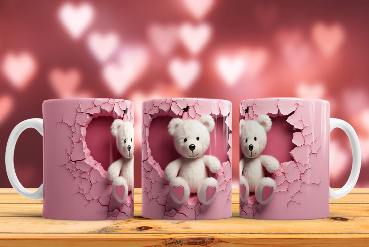 Mok Bear-Teddy love Valentine's Day / Liefde beertje-Teddy Valentijnsdag